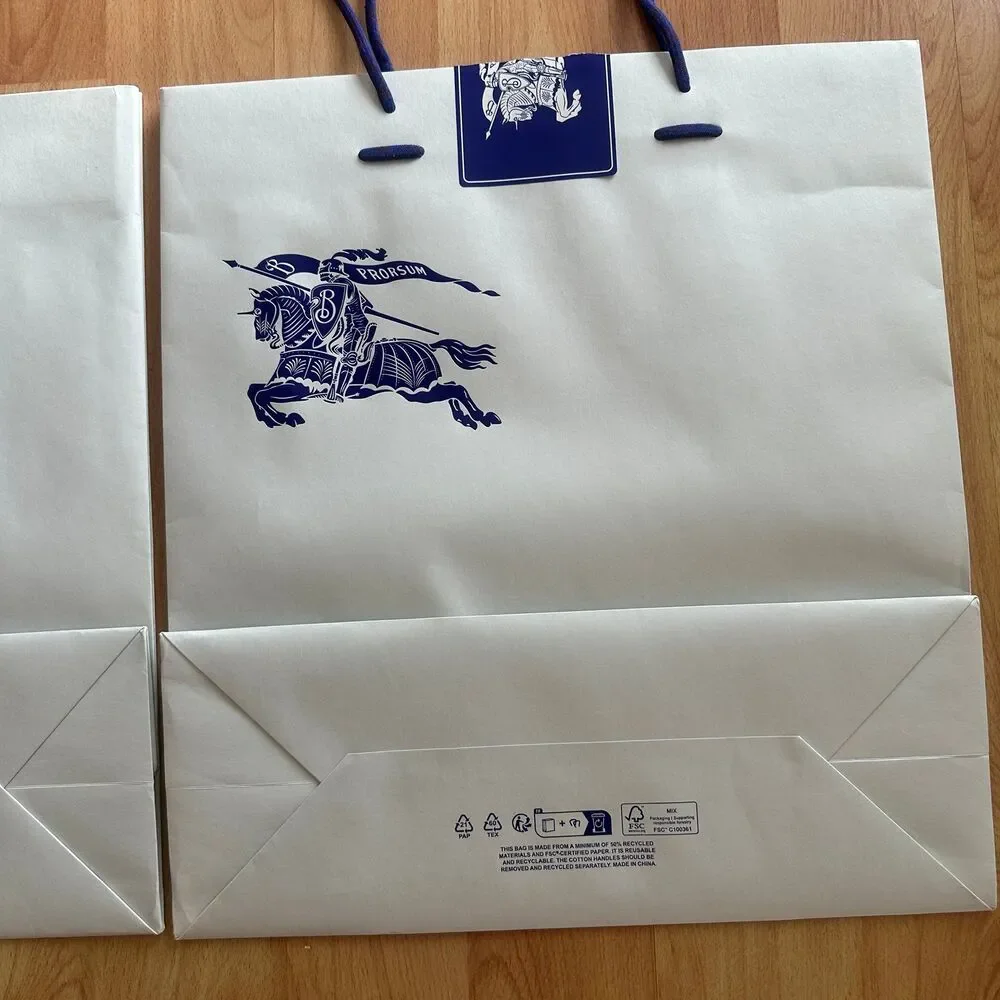 Burberry Paper Shopping Gift Bag Bundle - x2 large 18